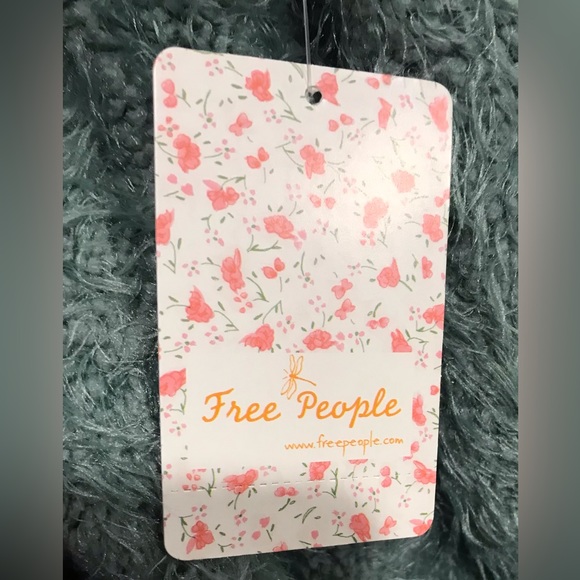 Free People Fuzzy Sweater Pullover Icing V Spring Dust Size XS Extra Small New - Picture 9 of 14